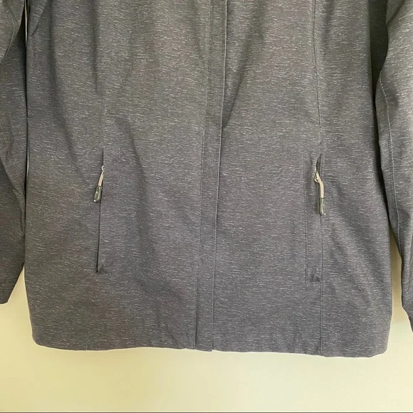 32 DEGREES COOL Gray Hooded Zip Up Rain Jacket S - Picture 3 of 11